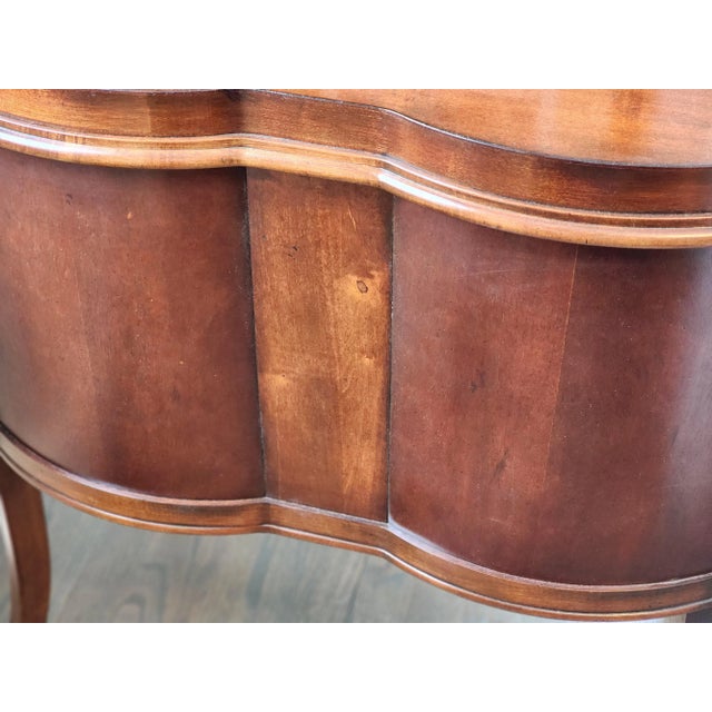 1990s 1990s Century Furniture Kidney Shaped Piccadilly Storage Side Table For Sale - Image 5 of 12