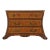 Lineage Leather Wrapped Continental 3 Drawer Chest Dresser For Sale