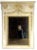 Pair of rectangular neoclassical style mirrors. The mirrors are painted in a cream color, accented with gold detailing....