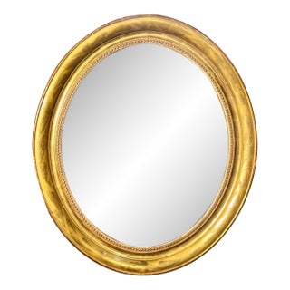 French Louis Philippe Oval Giltwood Mirrors For Sale