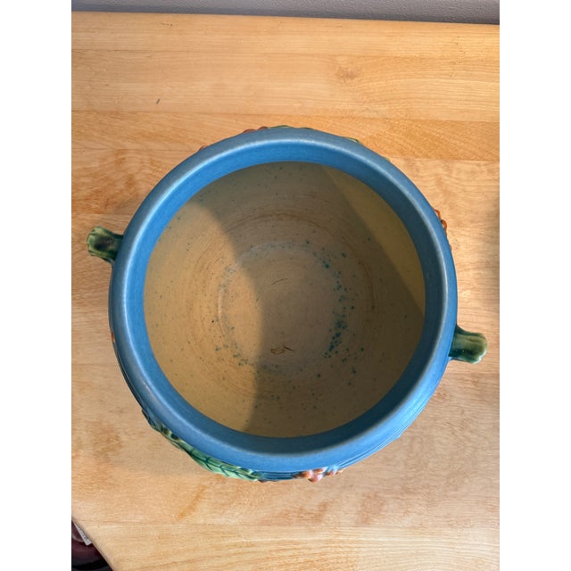 Ceramic Roseville Pottery Two Handle Vase For Sale - Image 7 of 7