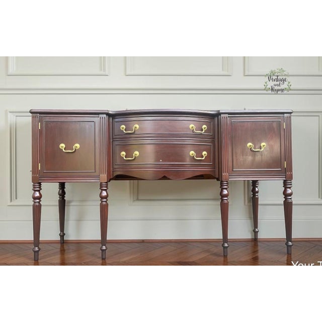 Vintage Hepplewhite Federal Buffet For Sale - Image 4 of 10