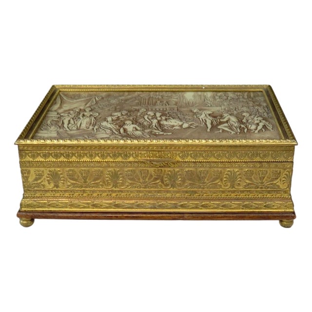 Vintage Antique Continental Trinket Box For Sale