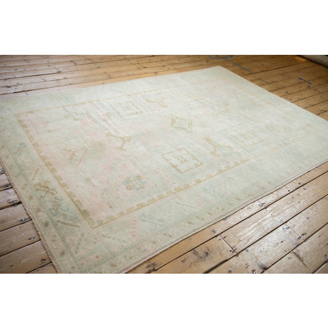 Vintage Distressed Oushak Carpet - 5'11" X 8'10" For Sale - Image 11 of 12