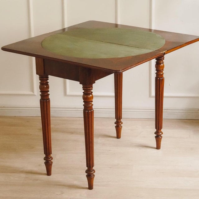 Antique French Mahogany Folding Game Table For Sale - Image 9 of 17