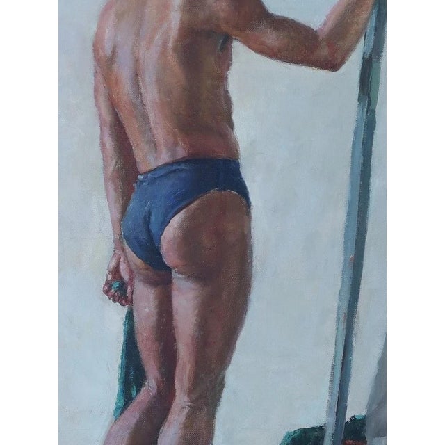 Nude Male Figure Oil Painting, Erotic Art, Ukrainian Artist, 1953 74-55 For Sale - Image 6 of 6