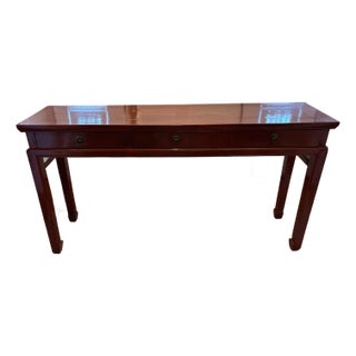 Asian Red Lacquer Console Table For Sale