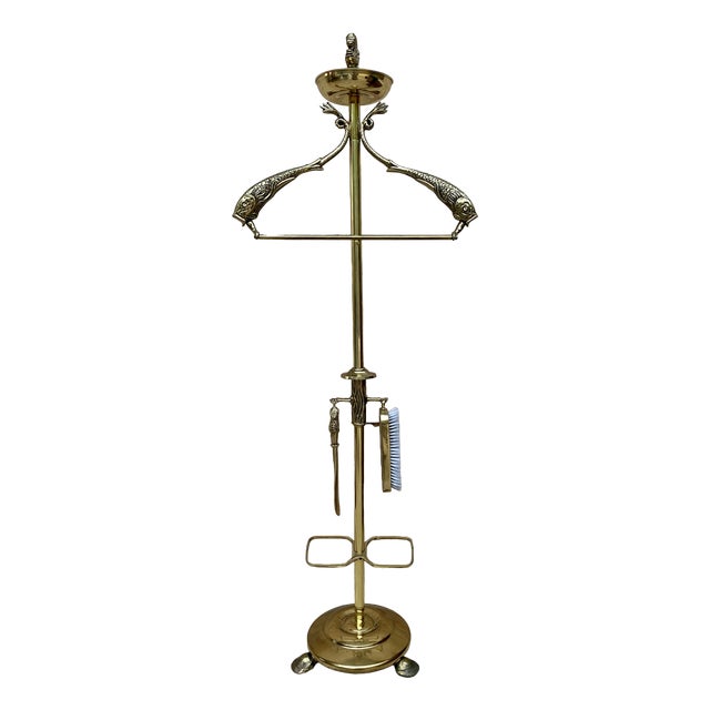 Early 20th Century French Bronze and Brass Valet Stand Dressboy, 1940s For Sale