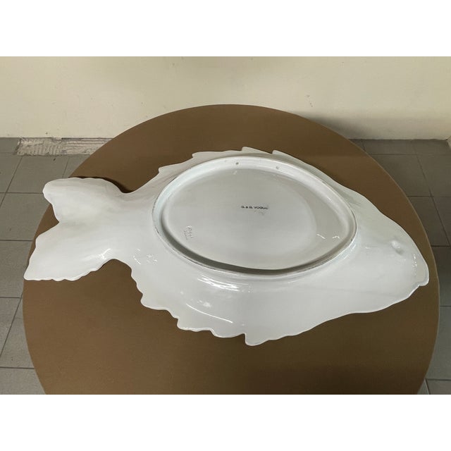 Ceramic Large Glazed Ceramic Fish-Shaped Plate from G&B Vogue, Italy, 1970s For Sale - Image 7 of 14