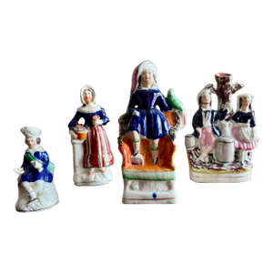 Late 19th Century Staffordshire Figurines - Set of 4