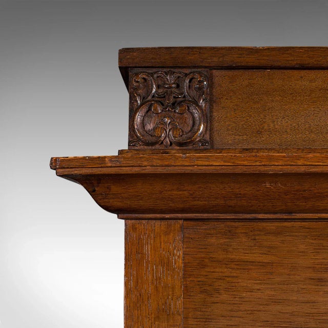 Brown 1910s Antique Edwardian English Oak Billiard Scoreboard Cabinet For Sale - Image 8 of 13