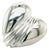 1990s Tiffany & Co. Estate Large Puffed Heart Brooch Pin Silver For Sale