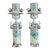 Late 20th Century Pair of Impressive Large Bjorn Wiinblad Ceramic Figural Candlesticks With Inserts For Sale