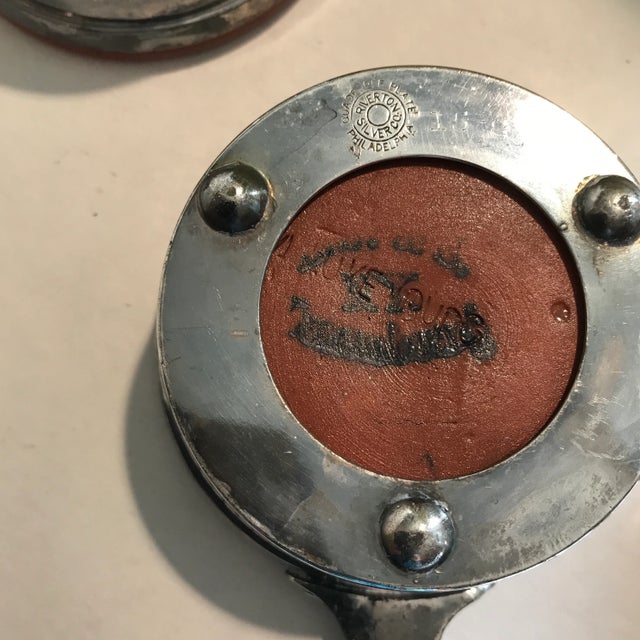 Late 19th Century Antique Custard Cups With Holders -Set of 5 For Sale - Image 5 of 12