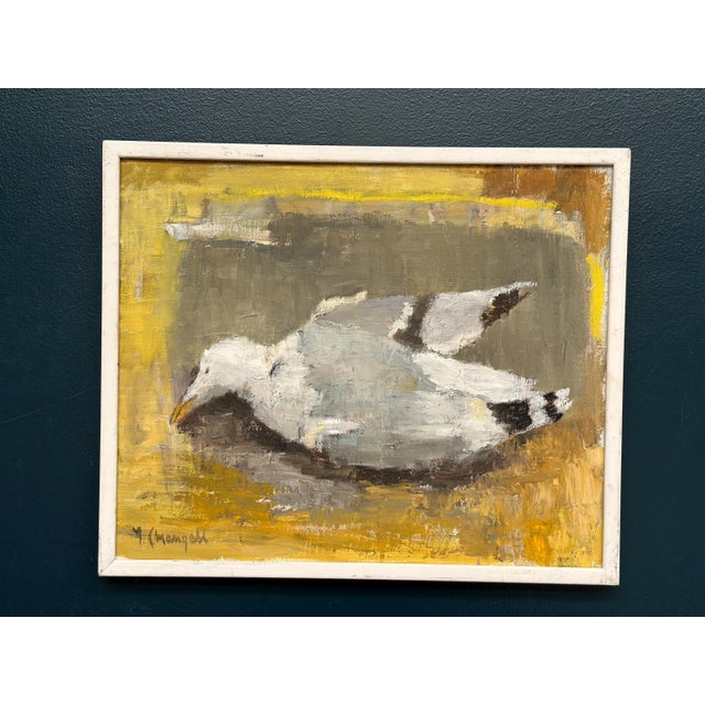 Ingeborg Stragnell, Seagull, 1960s, Oil Painting on Canvas, Framed For Sale - Image 18 of 18