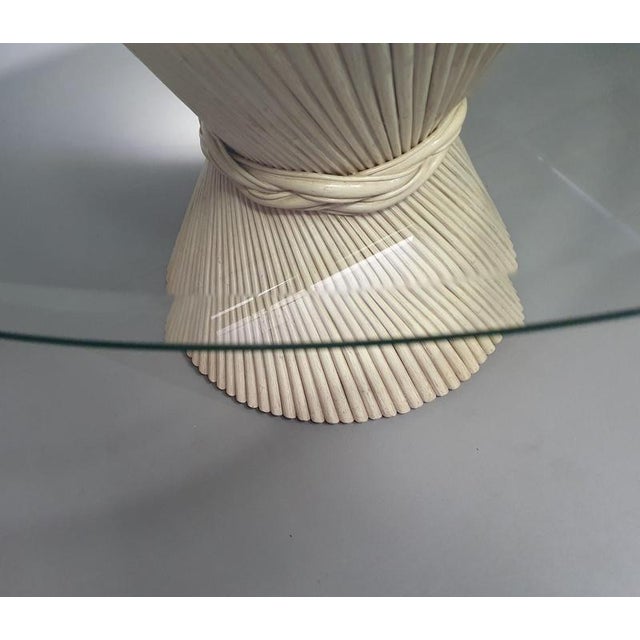 Vintage Sheaf of Wheat Bamboo Dining Table from McGuire, USA For Sale - Image 9 of 16