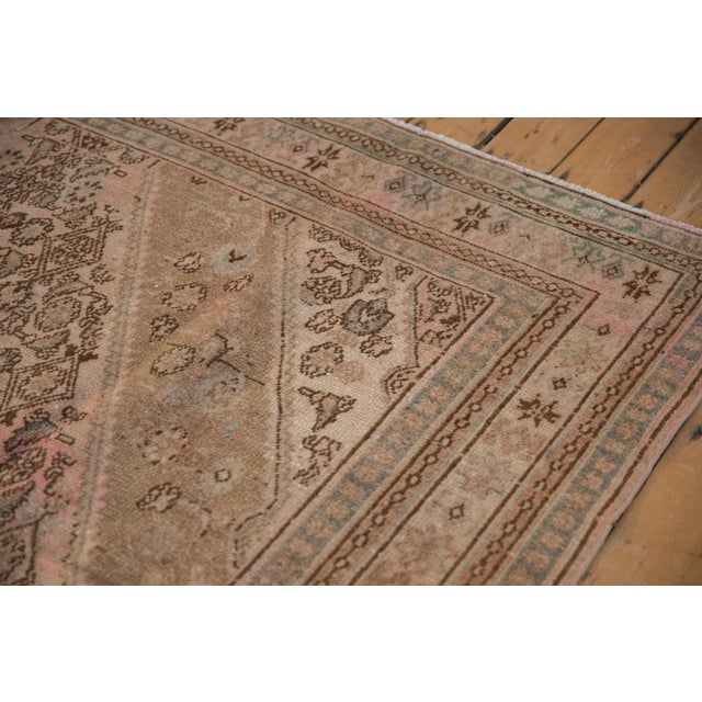 Old New House Vintage Distressed Overdyed Bibikabad Carpet - 7'1" X 10'2" For Sale - Image 4 of 12