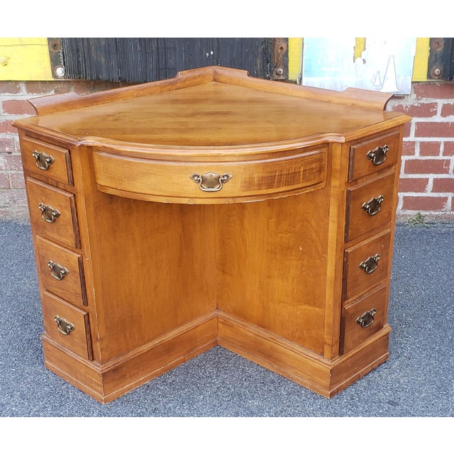 Tell City Furniture Young Republic Group Solid Rock Maple Corner Desk