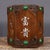 Rosewood Hexagonal Brush Pot With Mother of Pearl Inlay & Gemstone Accents – "Fu Gui" Motif For Sale In Los Angeles - Image 6 of 9