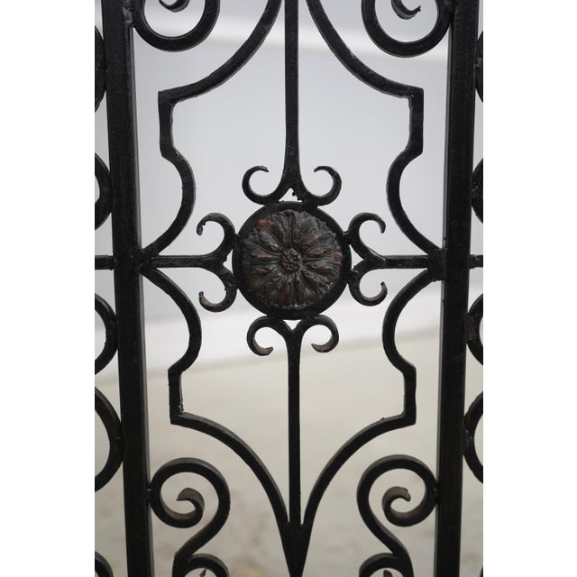Maitland Smith Wrought Iron & Bronze Room Divider Screen For Sale - Image 13 of 14