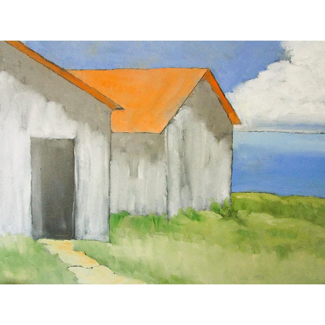 North Shore Cottages 18x24 Lynne French California Pacific Seascape Landscape For Sale - Image 4 of 6
