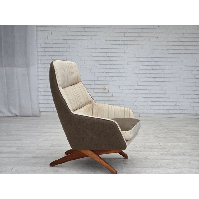 Vintage Danish Chair in Wool Fabric by Illum Wikkelsø, 1960s For Sale - Image 17 of 18