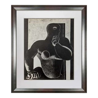 Le Corbusier Lithograph Limited Edition "Figure" W/Custom Frame For Sale
