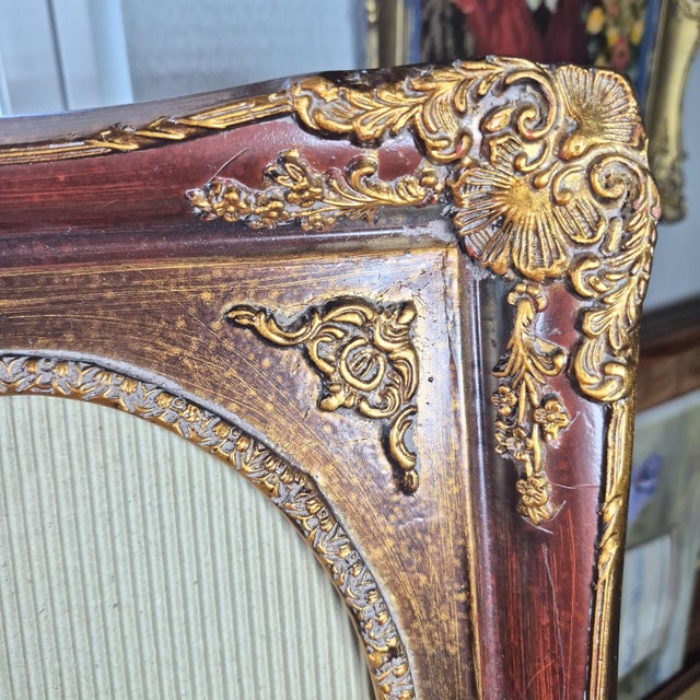 1990s VTG Ornate Gold Gilt Picture Frame 8x10 Oval Opening Victorian Revival Style Total Size 12x14" For Sale - Image 11 of 17