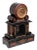 French French Marble and Black SMantel Clock For Sale - Image 3 of 5
