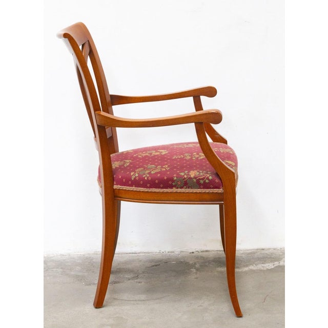 Selva Padded Chair with Armrests in Beech For Sale - Image 5 of 13