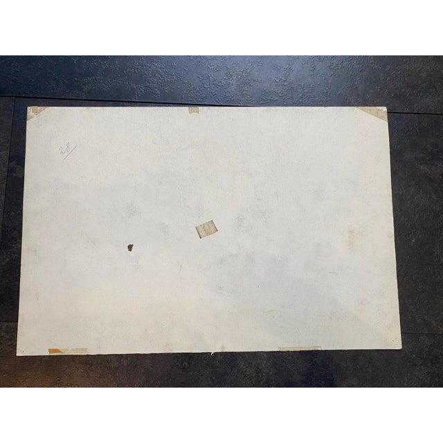 1940s Isaac Charles Goetz, Geneva's Landscape: Villa in Front of the Salève, 1940, Artwork on Paper For Sale - Image 5 of 6