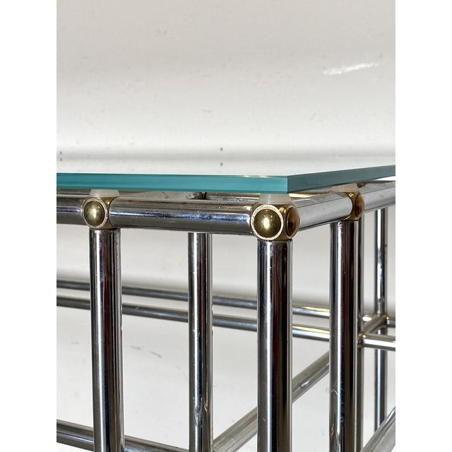 Vintage Steel Console Tables, 1980s, Set of 2 For Sale - Image 16 of 18