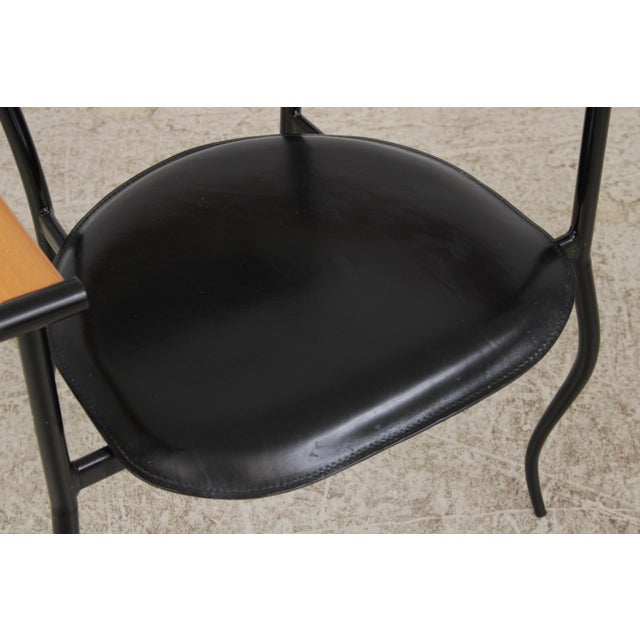 Arrbem Set of 4 Stiletto Arm Dining Chairs For Sale - Image 9 of 17