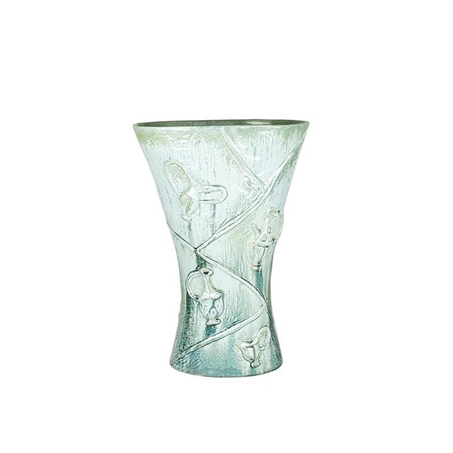 Ceramic Mid-Century Azure & Grey Ceramic Umbrella Stand by Antonia Campi for S.C.II. Laveno, 1949 For Sale - Image 7 of 14
