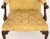 Pair of Late George II Mahogany Golden Silk Brocade Upholstered Armchairs For Sale - Image 4 of 8