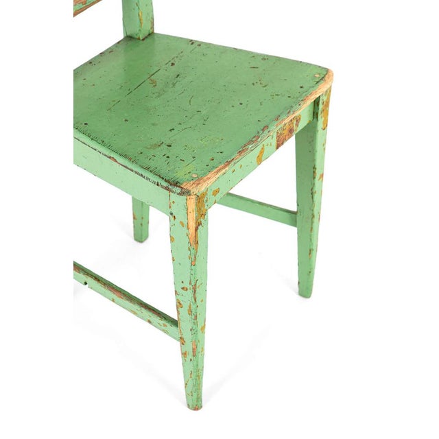 Wood Swedish Green Wood Chair For Sale - Image 7 of 11