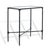Isabellina Metal Accent Table in Black with Glass Top For Sale In Philadelphia - Image 6 of 8
