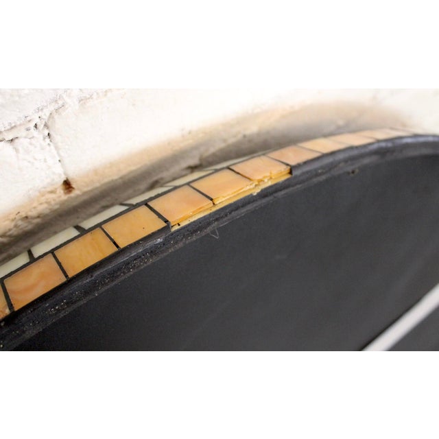 Mid-Century Round Mosaic Tile Mirror For Sale - Image 9 of 10