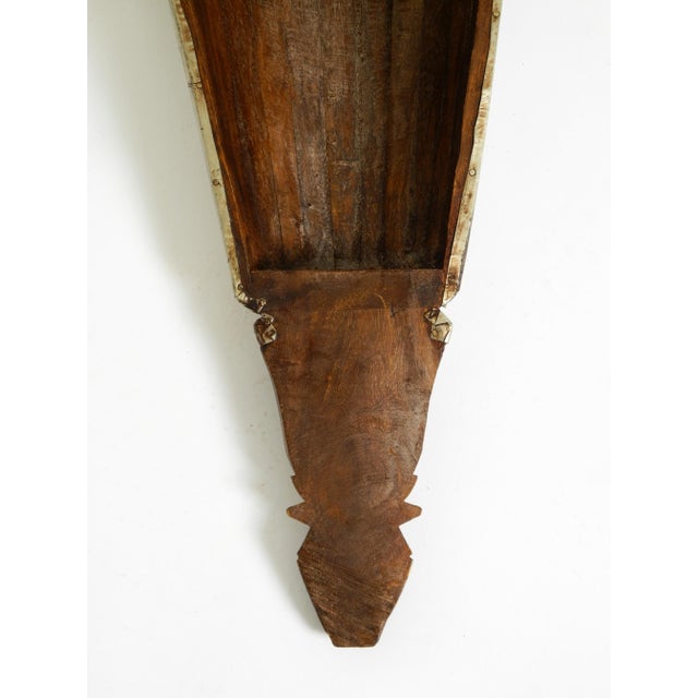 Large Wall Lamp in Aluminum-Plated Wood, 1950s For Sale - Image 12 of 14