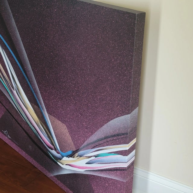 Large Kingston Abstract Mixed Media Painting Signed For Sale In Philadelphia - Image 6 of 7