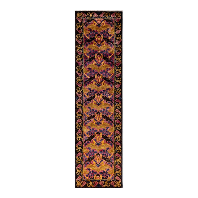 Arts & Crafts, One-of-a-Kind Hand-Knotted Runner Rug - Multi, 2' 7" x 10' 2" For Sale