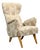 Carl Gustaf Hiort Af Ornäs, Armchair, Fabric, Lacquered Wood, Finland, 1940s For Sale