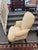This is a vintage French chair. It has a newly reupholstered zebra fabric. It has queen Anne style carved legs. The wood...