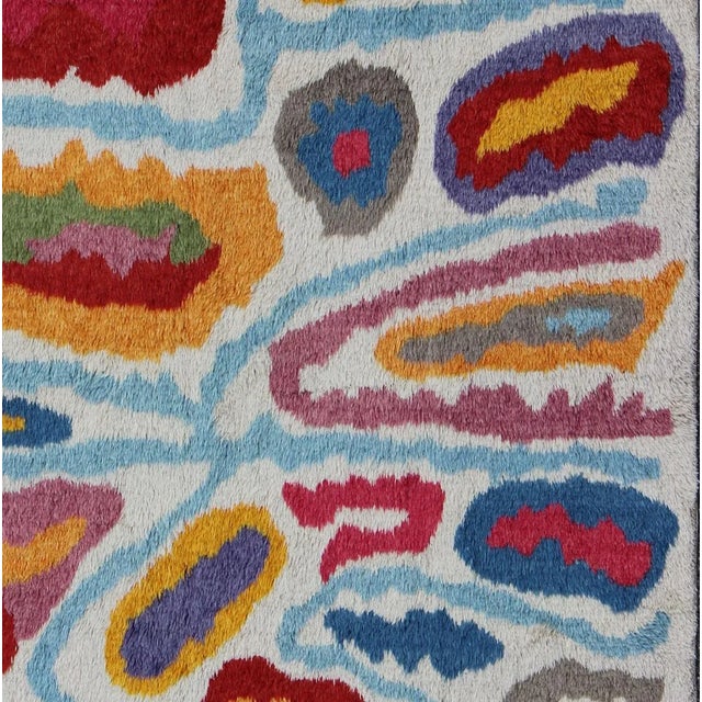 Early 21st Century Keivan Woven Arts Turkish Tulu Rug, Hand-Knotted Angora Wool 8'10 X 12'1 For Sale - Image 5 of 6