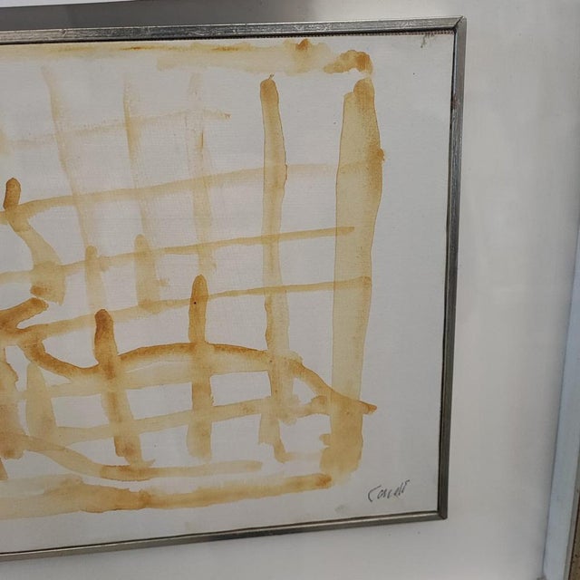 Virgilio Guidi, Watercolor on Cardboard For Sale - Image 3 of 10
