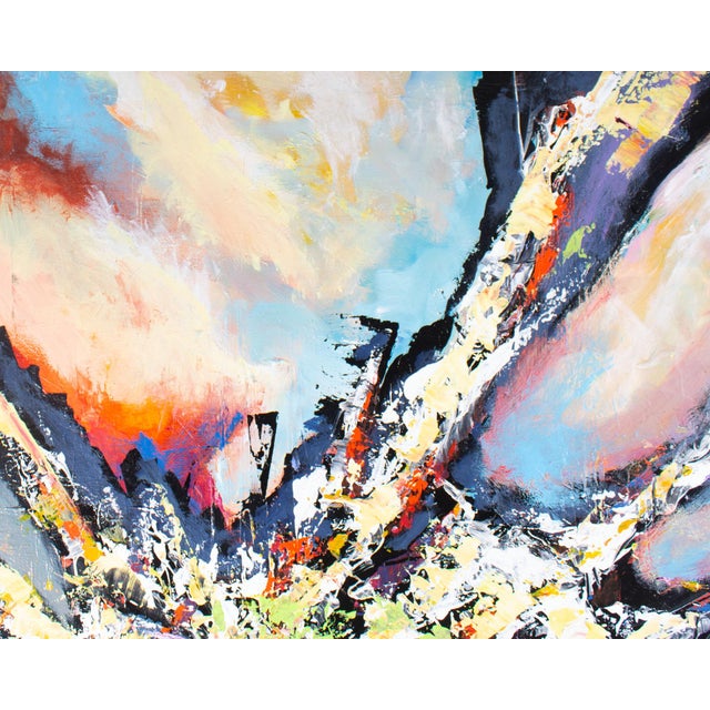 Late 20th Century Acrylic on Canvas Abstract Painting by John Strickland For Sale - Image 5 of 8