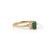 Metal VRJewels 14k Gold Three-Stone Natural Emerald Pear Diamond Ring Size 5.5 For Sale - Image 7 of 18
