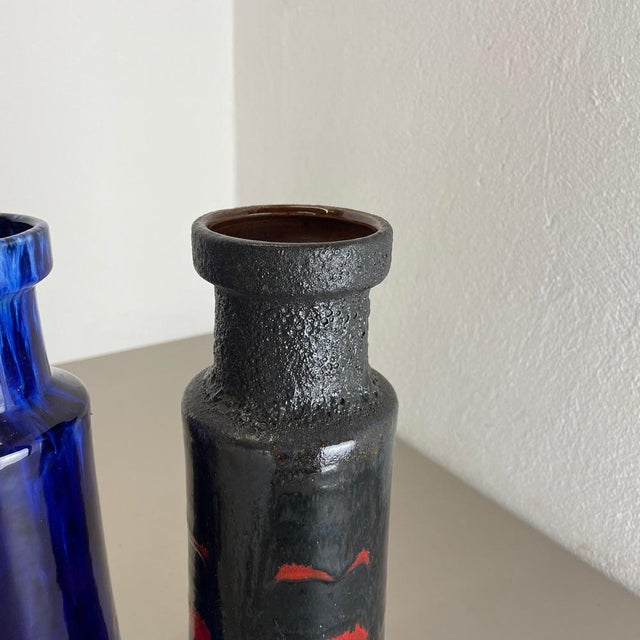 Fat Lava Pottery Vases from Scheurich, Germany, 1970s, Set of 2 For Sale - Image 11 of 18