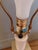 Late 20th Century Vintage Stiffel Polished Brass Table Lamp With New Linen Shade For Sale - Image 5 of 6