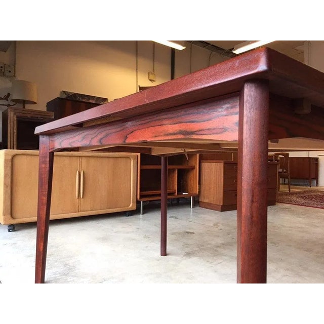 Red Red Stained Wood Dining Table by Henning Kjaernulf for Vejle Stéle For Sale - Image 8 of 11